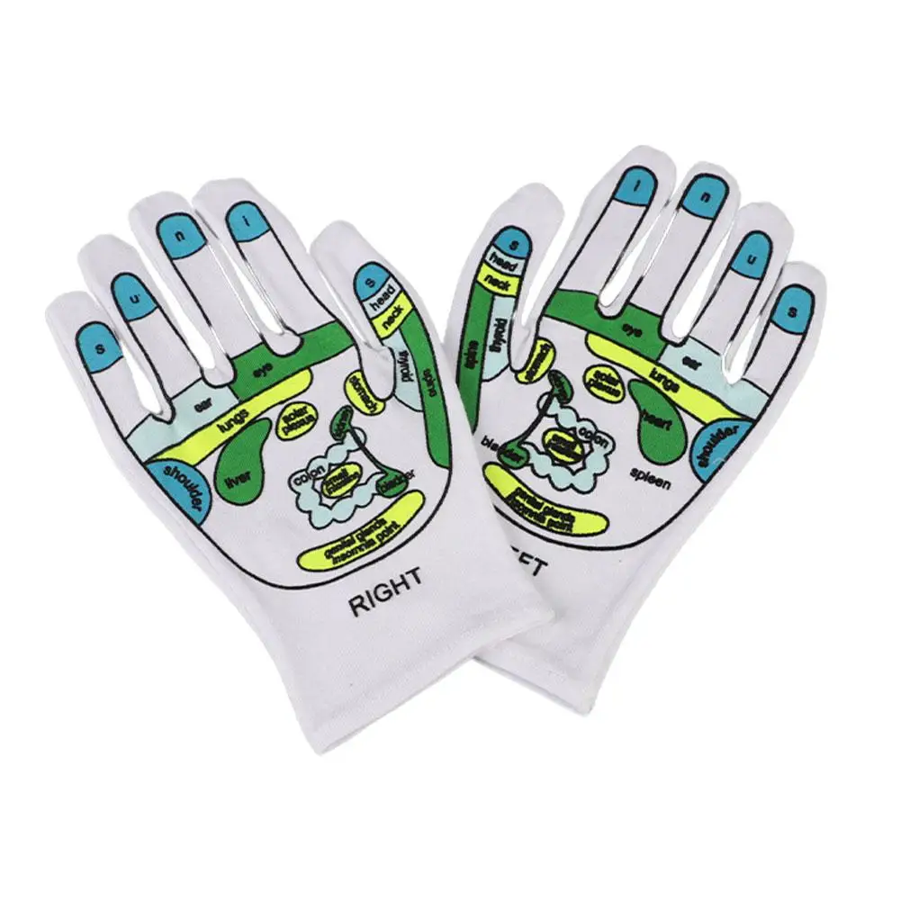 1pair Gloves Socks Hand Reflexology Acupoint Acupressure Tools Glove Hands Reusable Mittens Household Spa Point Exfoliator