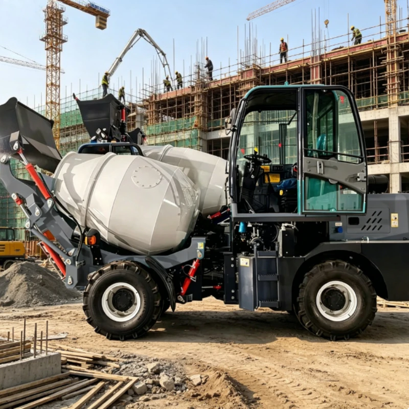 Customized Diesel Self Loading Ready Mix Concrete Mixer Truck 3.5m3 Gear Motor ISO CE Certified Construction Building Projects