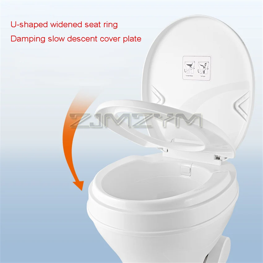 RV Straight Flush Toilet Warehouse Toilet Camping Site Flushable Toilet Ship RV Modification