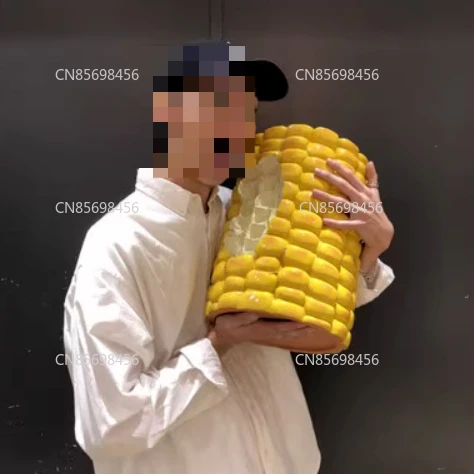 

Corn Stool Trendy Home Burger Stool Chair Corn Cob Ornament Resin Low Stool Decoration