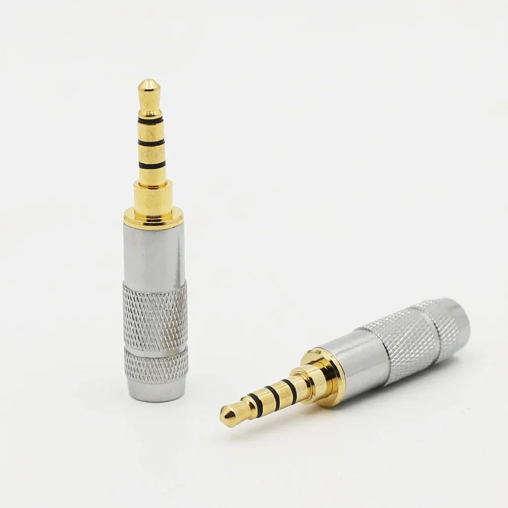 10pcs High quality 3.5mm Plug Audio Jack 4Pole Gold-plated Earphone Adapter For DIY Stereo Headset Earphone/Repair Earphone
