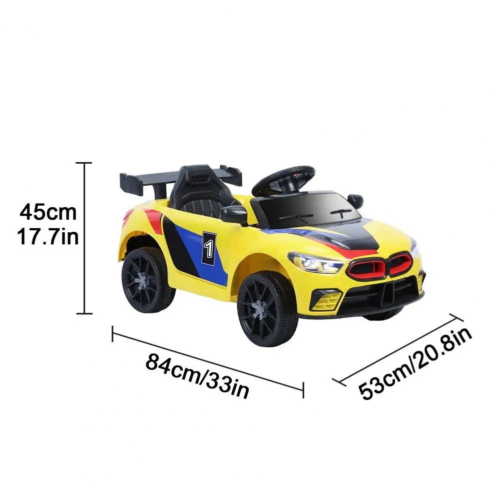 Kinder fahren auf dem Auto, 4-Räder-Quad-Elektroauto für Kinder, elektrisches Rennwagen für Kleinkinder mit LED-Scheinwerfer, Musikfunktion, Instrumentenbox