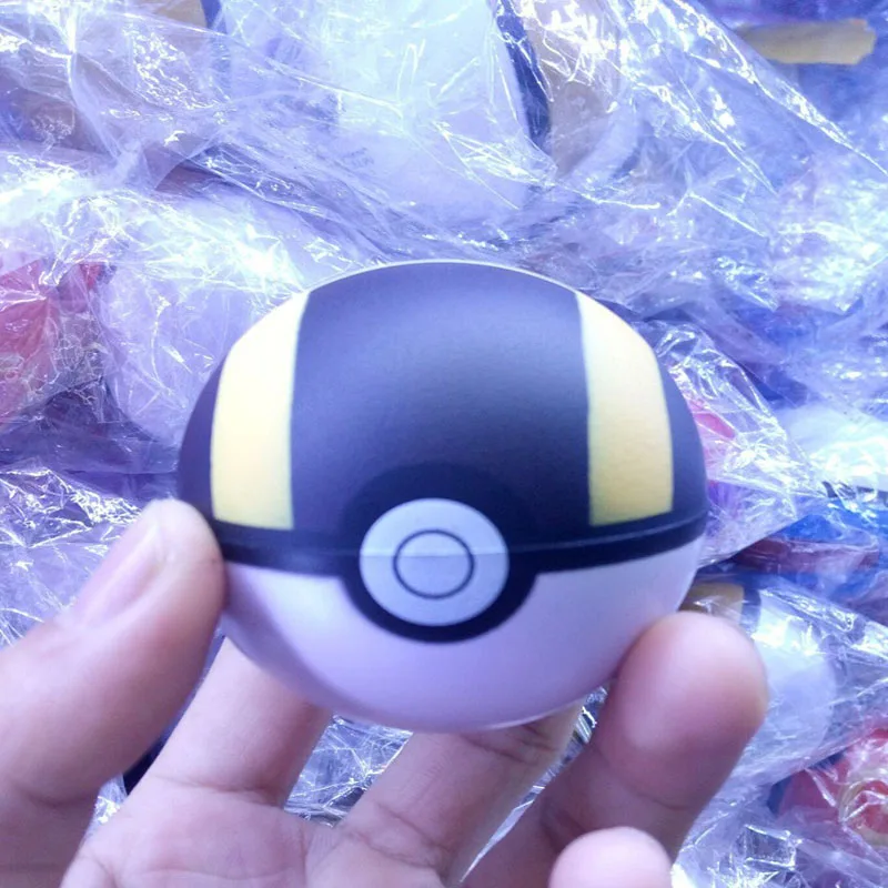 3 Styles 3D Pokemon Toys Pokeballs 6CM Soft Multicolor Crystal Pet Ball Collectible Action Figure Game Ball Doll Christmas Gift