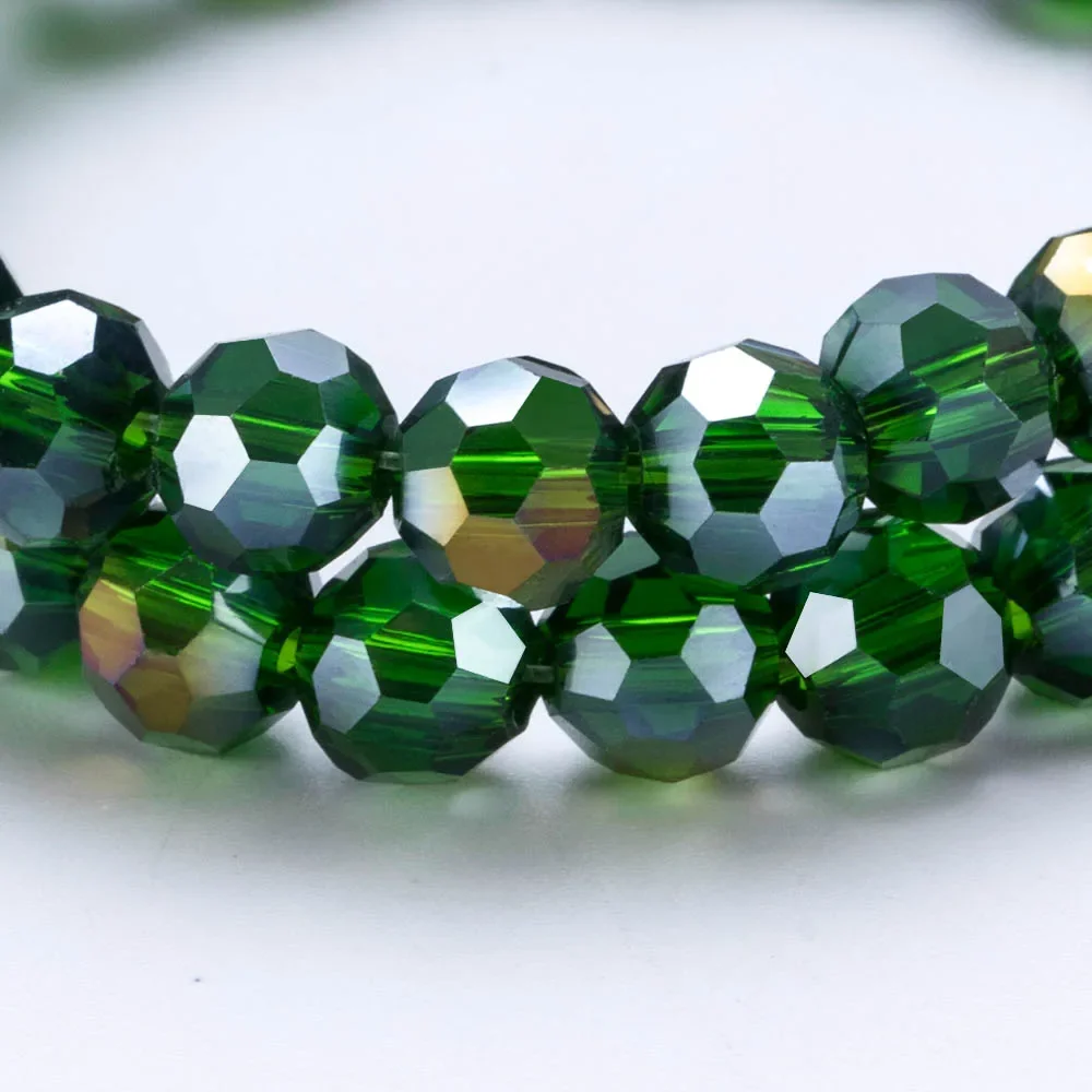 3 4 6 8 mm ronde kristalkralen gefacetteerde kleurrijke glazen kralen losse spacer kraal voor sieraden maken handwerk armband ketting DIY