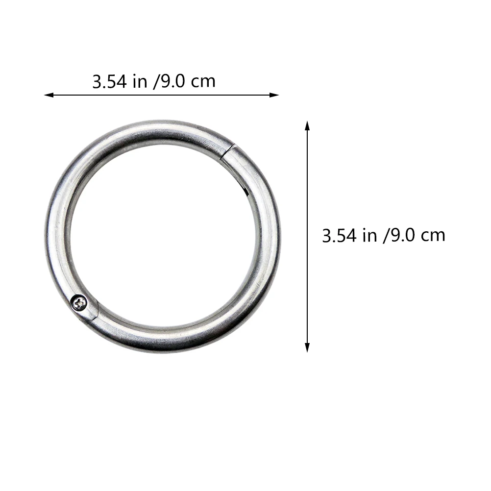 

1pc Stainless Steel Cattle Nose Ring Durable Livestock Traction Tool For Farm Management Silver Thickened Safe Cow Traction Nose