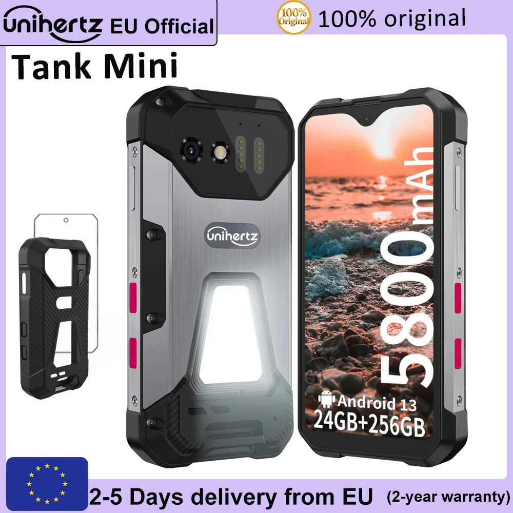 Unihertz 8849 Tank Mini Smartphone robuste Android 4.3 pouces affichage Helio G99 Octa Core 5800mAh 16GB 256GB 100MP 32MP caméra IP68