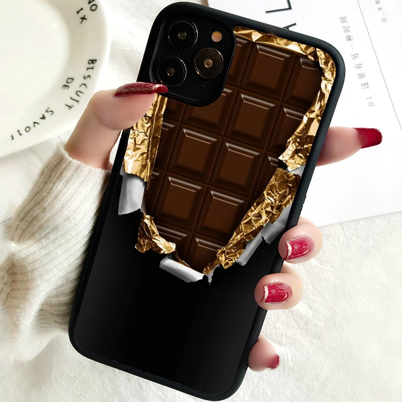 5 5S SE 2020 Phone Cover Case for iPhone 6 6S 7 8 PLUS X XS XR 11 12 13 MINI 14 PRO MAX Rubber  Choco Toast Foodie Chocolate