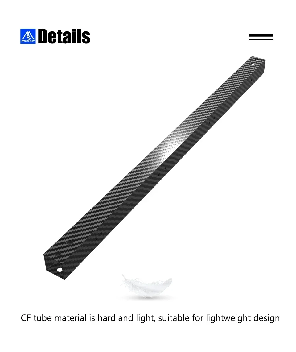 For Voron 2.4 X-Axis Lightweight Pre-Drilled Carbon Fiber Tube 3D Printer Accessories