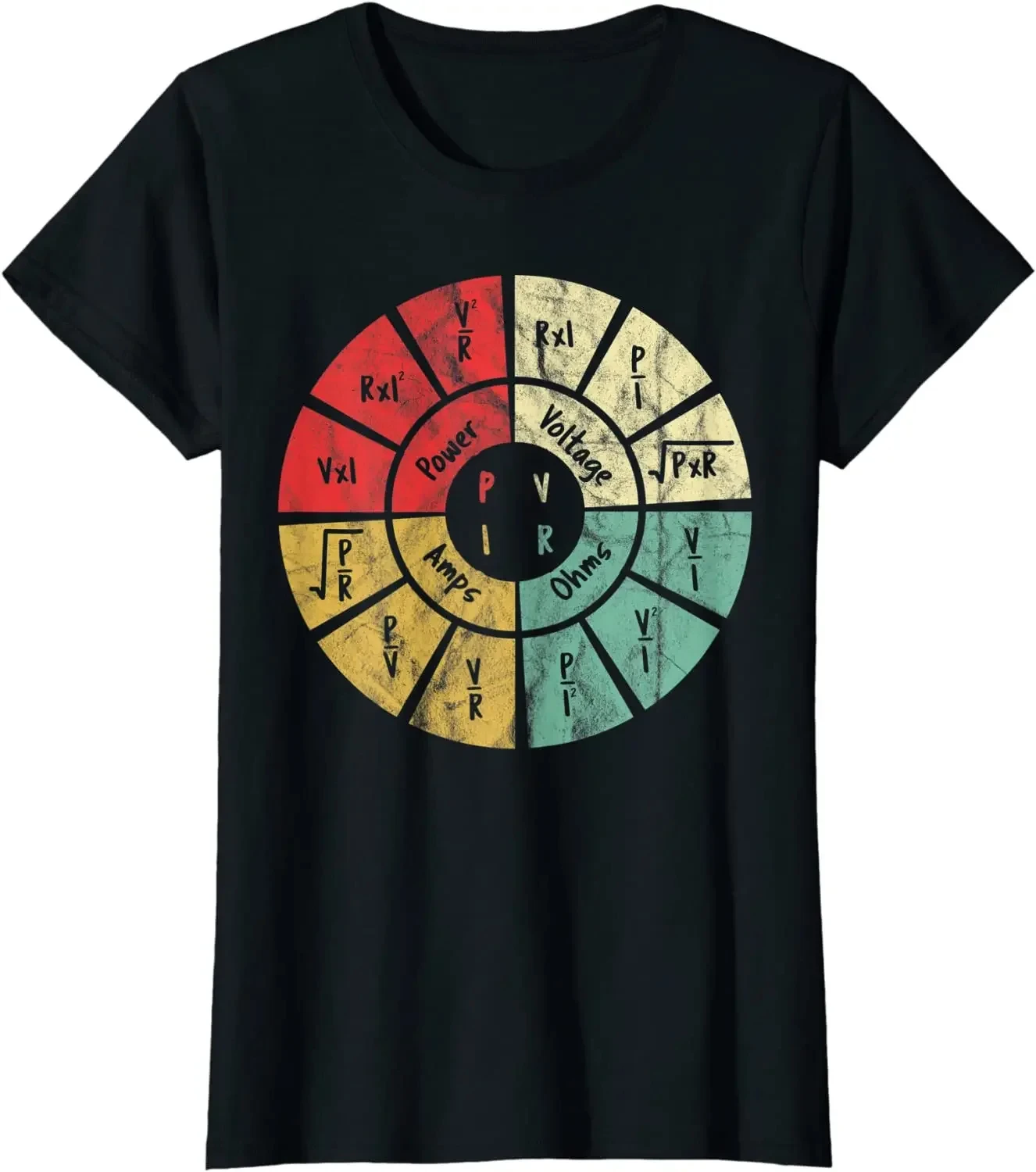 

Ohms Law Diagram Electrical Electronics Engineer T-Shirt High Quality O-Neck Short Sleeves 100% Cotton T-Shirt Tops 50939