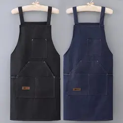 Perfessional Kitchen Apron Fashion Canvas Chef Apron cocina accesorios de cocina novedosos Straps For BBQ Shop Nail Salon