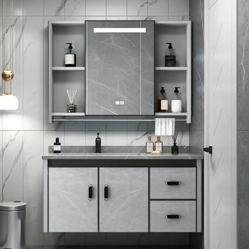 

Space aluminum alloy, toilet, bathroom cabinet, combination, integrated, ceramic, washstand