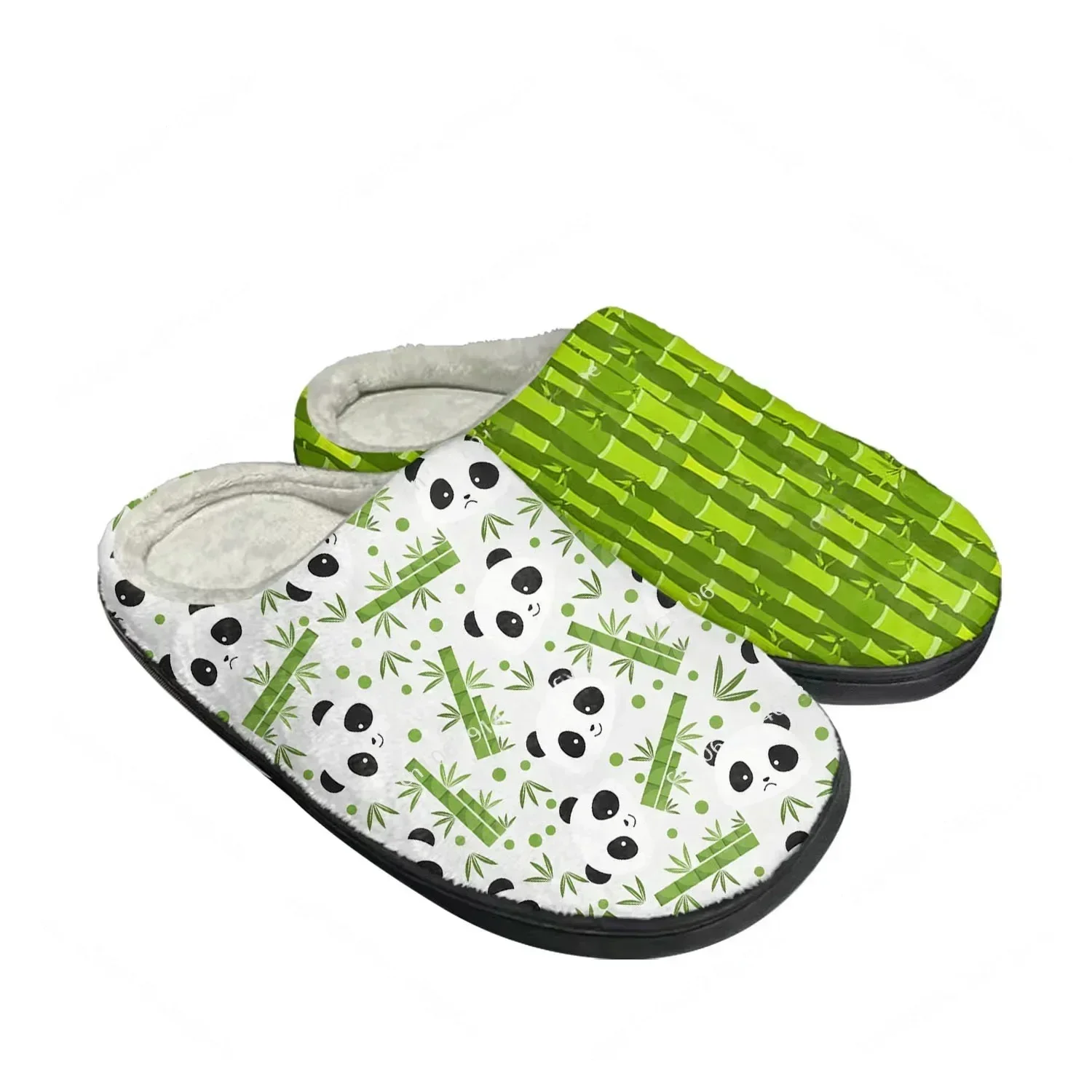 

Теплые домашние тапочки унисекс с милым принтом панды, плюшевые, для спальни, повседневные, на заказ