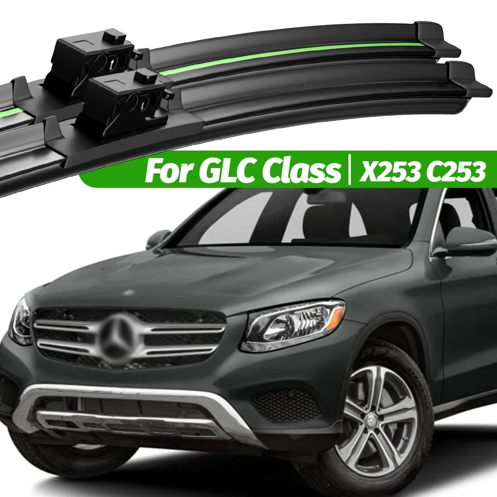 

For Mercedes Benz GLC Class X253 C253 2015-2023 2pcs Front Windshield Wiper Blades 2016 2018 2019 Windscreen Window Accessories