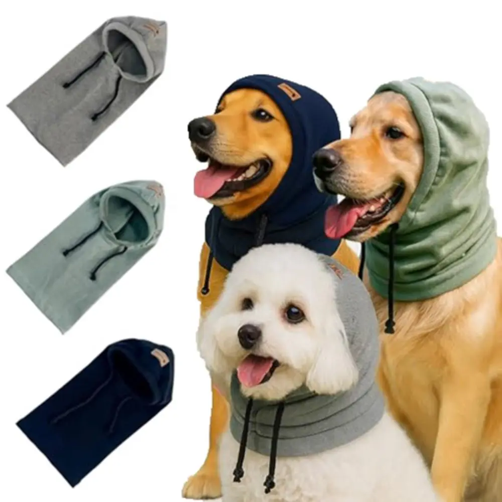 

Adjustable Dog Calming Ear Covers Anti-Startle Anti Cold Warm Headgear Windproof Universal Reducing Noise Hoodies Thunderstorms