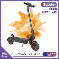Electric Scooter iScooter W8 9.3-Inch Tires 48V 10.4Ah 500W Motor 30-40km Range 40 km/h Max Speed Modes Dual Suspension