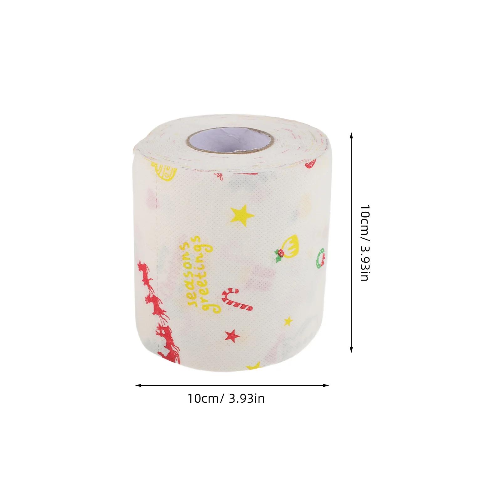 4 rollos de papel higiénico navideño de doble capa, grueso, Feliz Navidad, divertido Papá Noel, fiesta navideña, decoración de baño