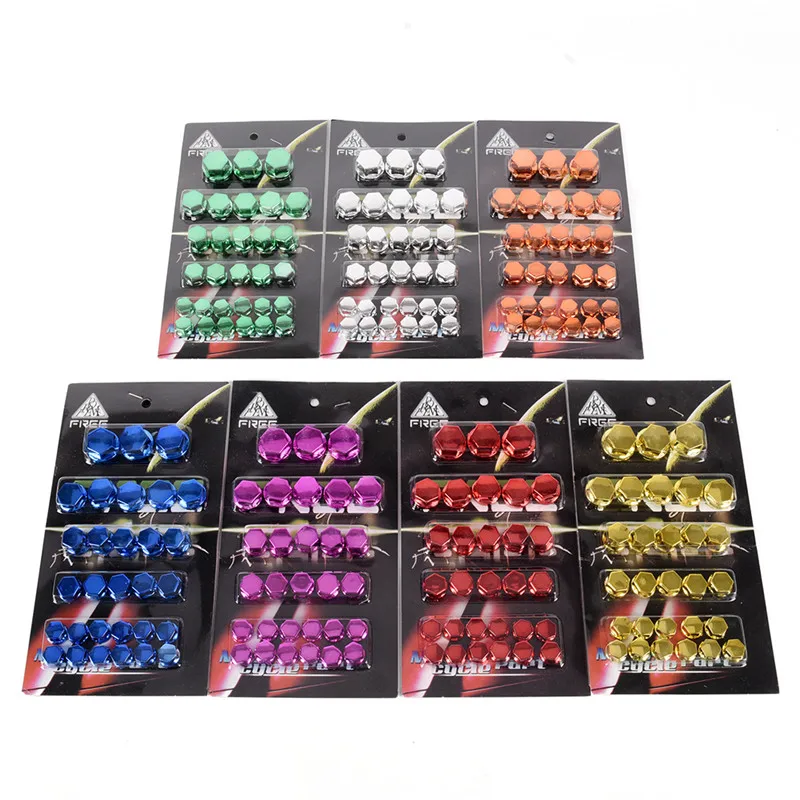 30Pcs Motorcycle Screw Nut Bolt Cap Cover Decoration Centro Motorbike Ornament