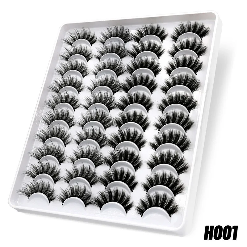 Faux cils de vison 3D, cils moelleux, volume optique dramatique, cils naturels, faux cils, maquillage, 20 paires