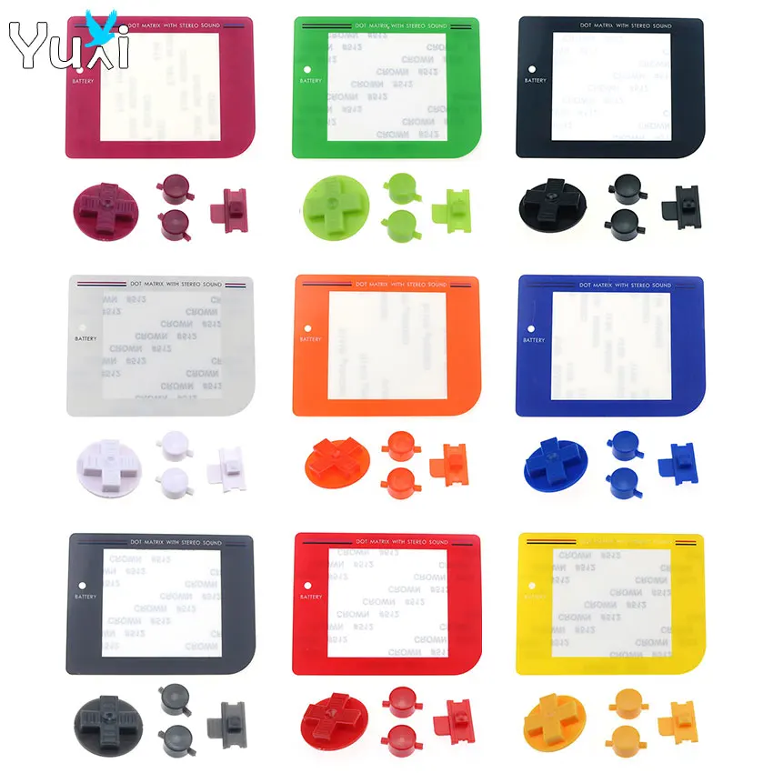 

YuXi Plastic Display Screen Protector Lens Cover For Gameboy A B Button D-pad Keypad For GB DMG Console