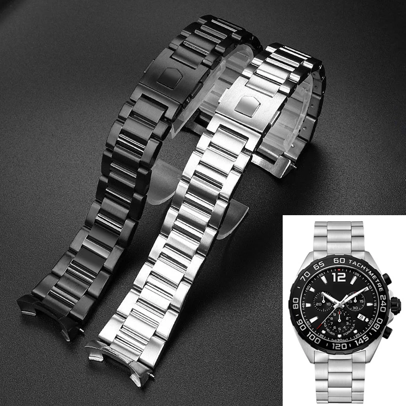 WatchStrap For Tag Heuer Calera Series Stainless Steel  Bracelet men Watchband 22mm 24mm Watch Accessories Band Solid watchchain