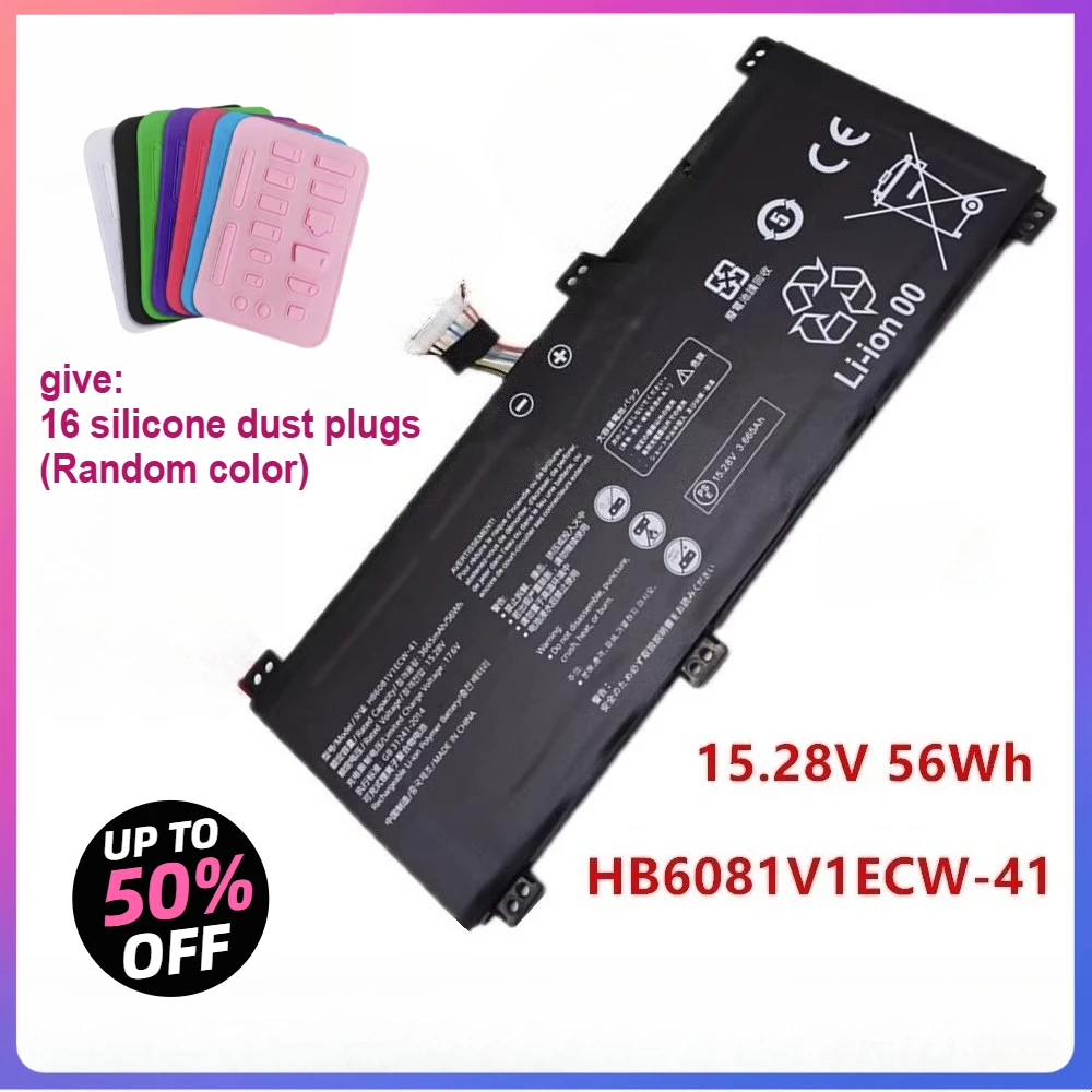 

HB6081V1ECW-41 Battery For Huawei MagicBook Pro Honor Hunter V700 D16 HBL-W19 W29 HLY-W19RP W19RL W19R FRD-WFG9 WFD9 WX9