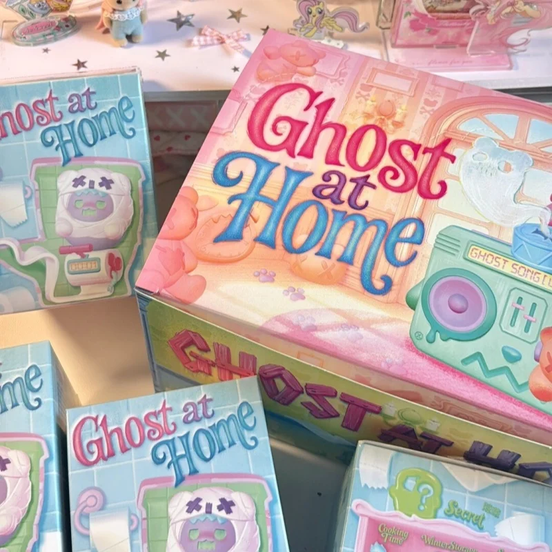 

Коллекционная фигурка Shinwoo Ghost At Home Series: Загадочная коробка-сюрприз из ПВХ, милые модели для декора рабочего стола и дома, подарки для любителей аниме и коллекционеров