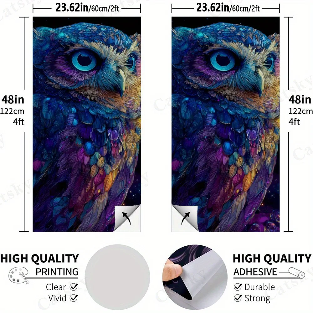 Colorful Owl with Bubbles - Sandbag Board for Fitness Training, Heavy-Duty Wear-Resistant Sandbag Boards for Home Gym and Outdoo