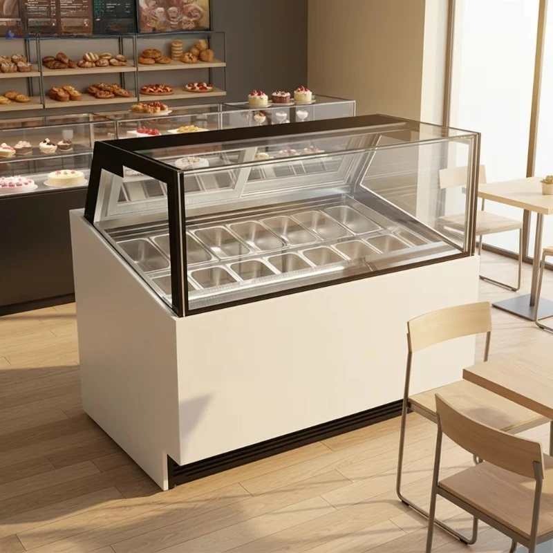 

Коммерческая витрина для мороженого с одной температурной зоной, холодильный шкаф-витрина для замороженных продуктов