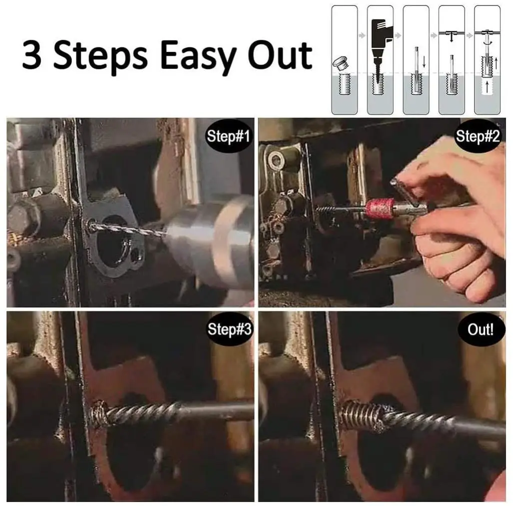 5Pcs Screw Extractor Center Drill Bits Guide Set Broken Damaged Bolt Remover Removal Speed Easy Out Set for car Demolition Tools