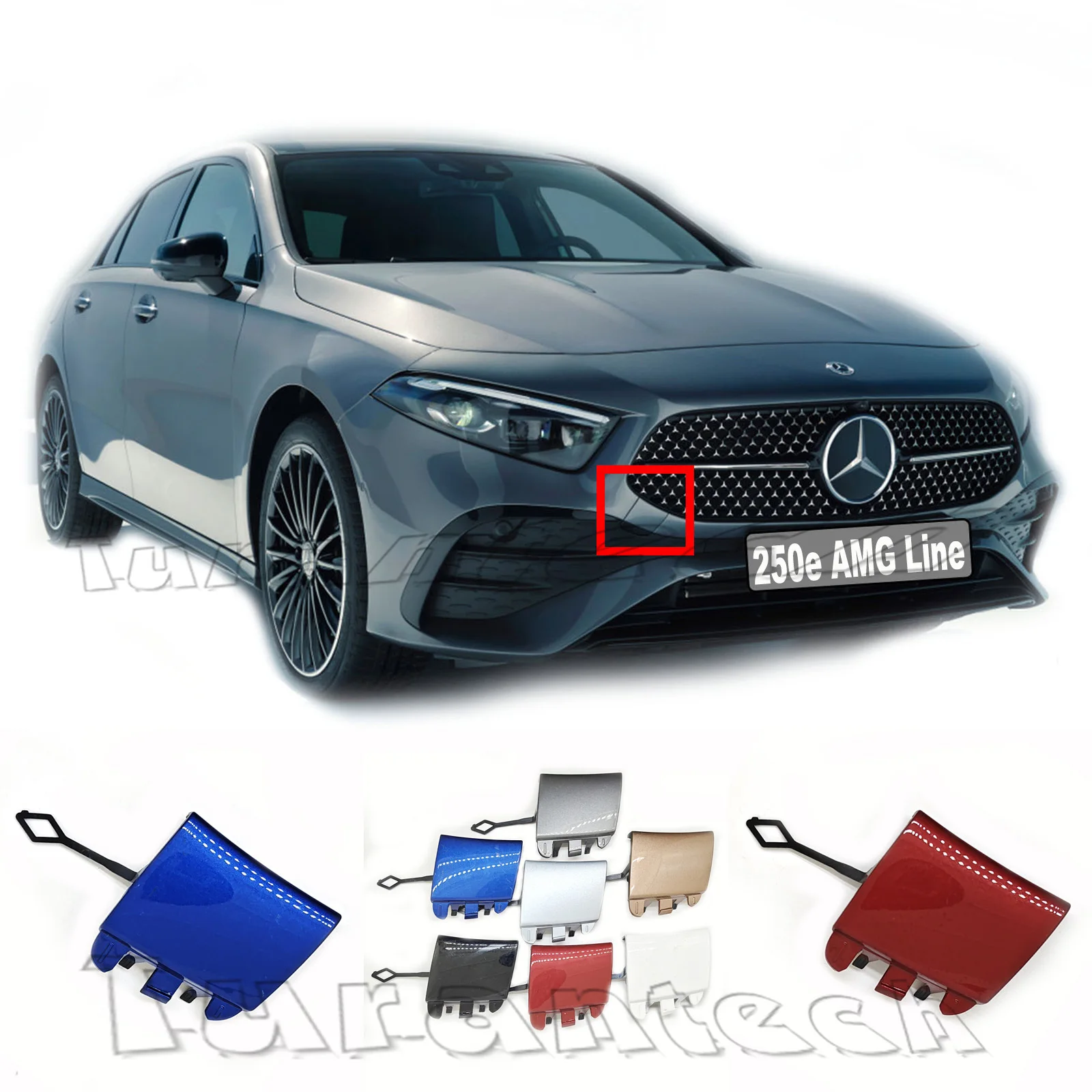 

Front Tow Cover for 22-26 Mercedes-Benz A-class (W177) Z177 Fit A250e AMG Line Plug-in Hybrid Towing Eye Hook Cap