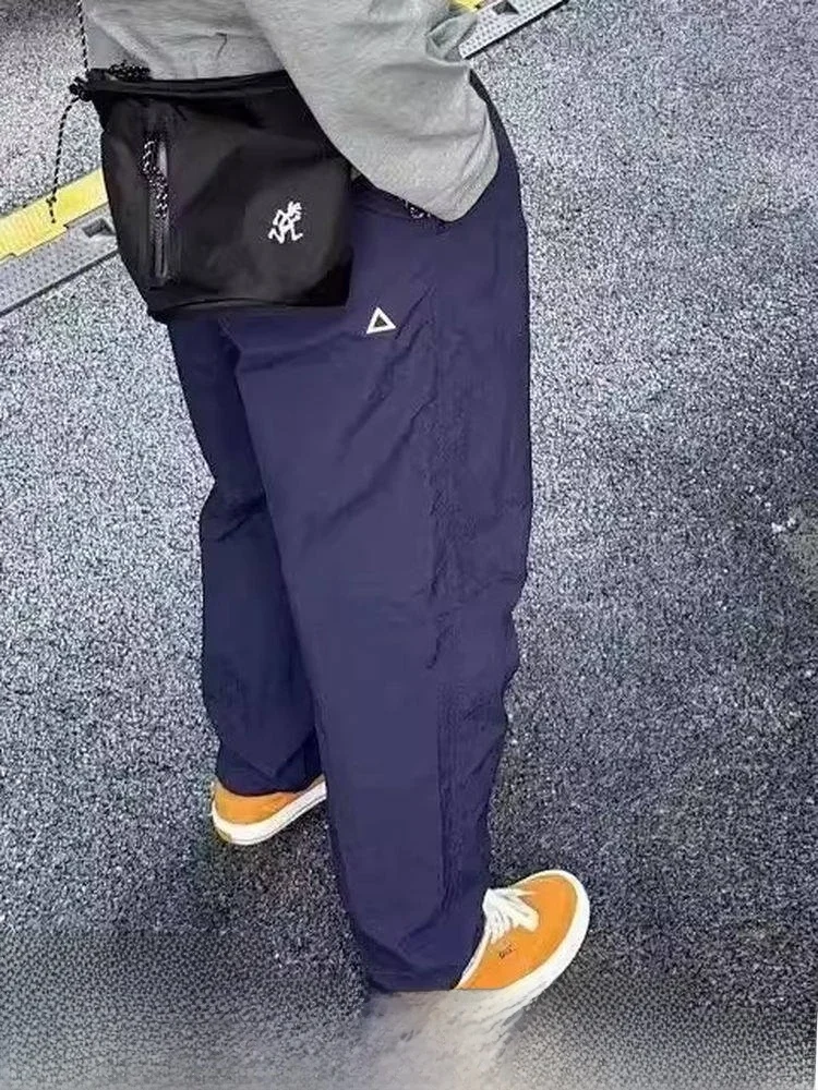 

Qui Dry, полностью нейлоновая ткань, уличные дышащие повседневные брюки, электронная этикетка, весенне-осенние брюки для отдыха, мужская мода