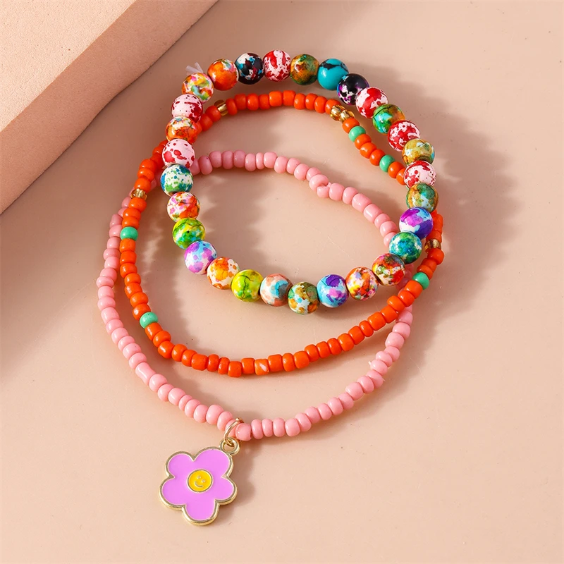 3-teiliges Set Modische Handgefertigte Perlenarmbänder für Frauen, Legierungs-Muschel-Herz-Anhänger-Armbänder, Schmuckgeschenke für Mädchen, Party, Festival – Detail 22