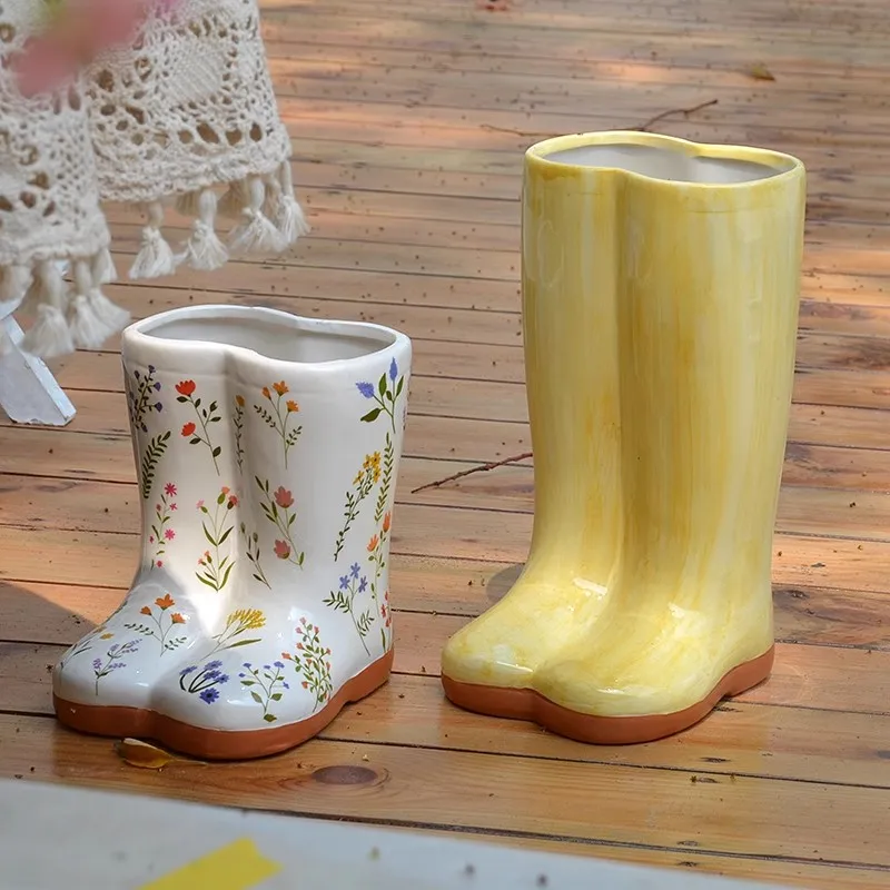 

European style ceramic boots, flower pots, personalized balconies, model rooms, restaurants, flower barrels, courtyards, flower
