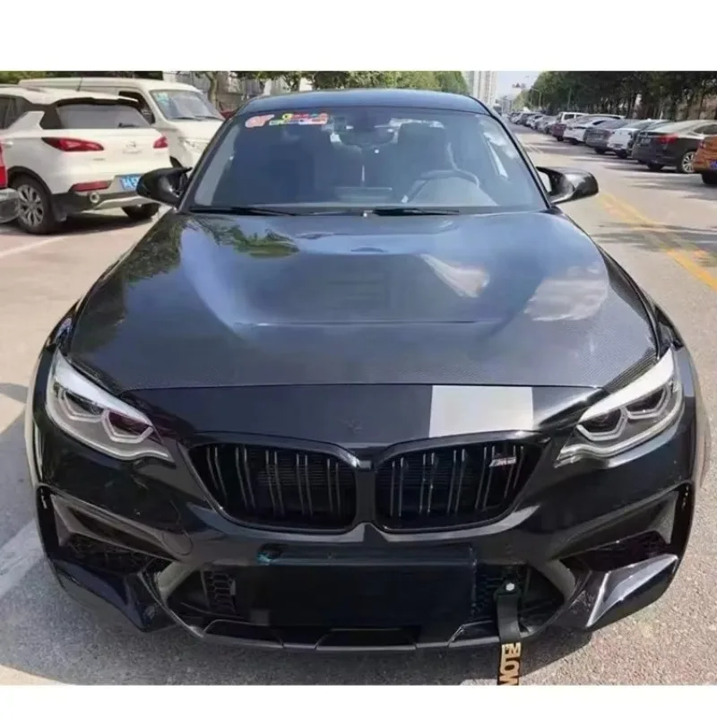 High Quality GTS Style Carbon Fiber Auto Front Engine Bonnets Hood Cover for Bmw 2 Series F20 F21 F22 F87 M2 M2C 2014-2019！