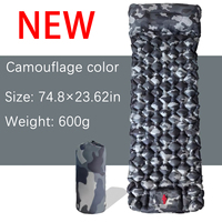 New Camping Light Inflatable Mattress Built-in Pump and Pillow Air Mat Self-inflating Tourist Sleeping Pad for Fishing Hiking