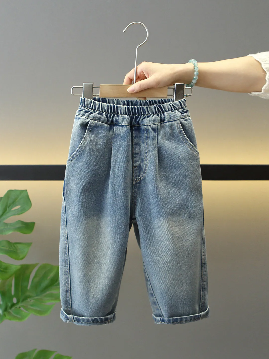 

Джинсы прямого кроя для мальчиков, свободные, модные, в корейском стиле, осенне-весенние, для подростков, повседневные, молодежные, длинные брюки