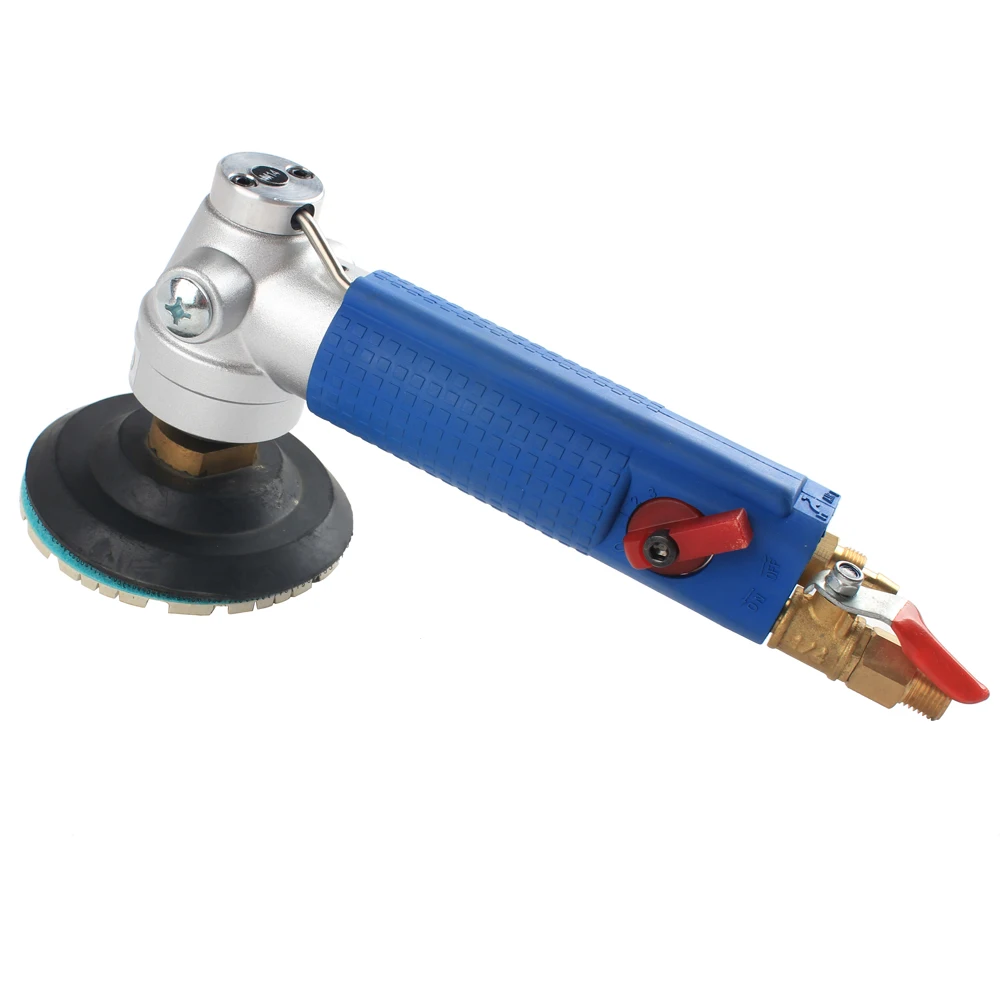 Pneumatic Wet Stone Polisher Grinder Sander for Granite Marble Quartz Concrete Countertop Side-exhaust Air 1/4 NPT M14 5/8-11