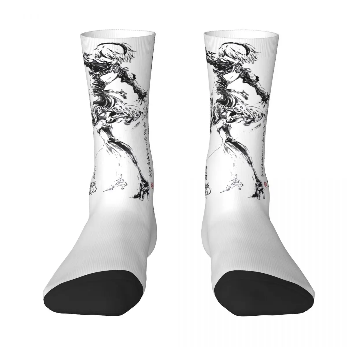 GRHOSE Nier Automata Yorha 2B Socks Funny Stockings Men Breathable Climbing Socks Winter Design Anti Sweat Socks