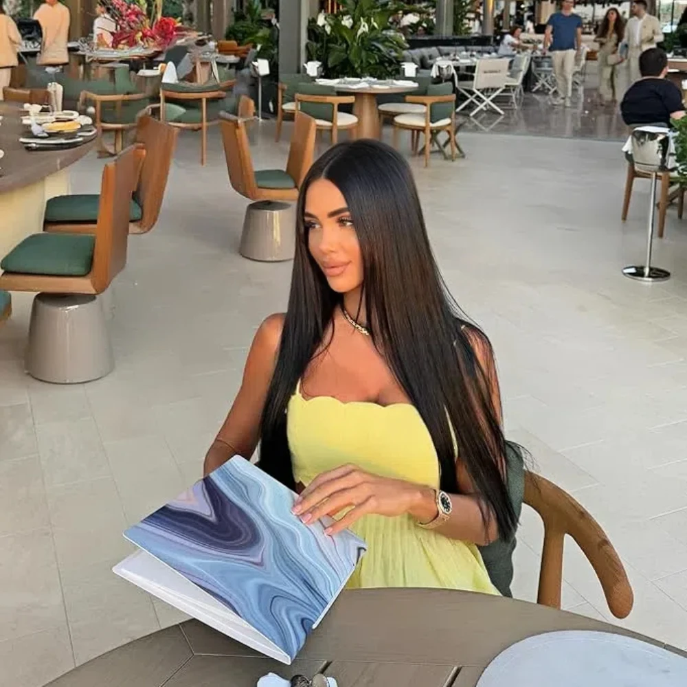 

20 Inch Straight Glueless Human Hair 7x5 Wig Pre-Plucked 180% Density Realistic Looking Wigs for Women Human Hair Bone Straight