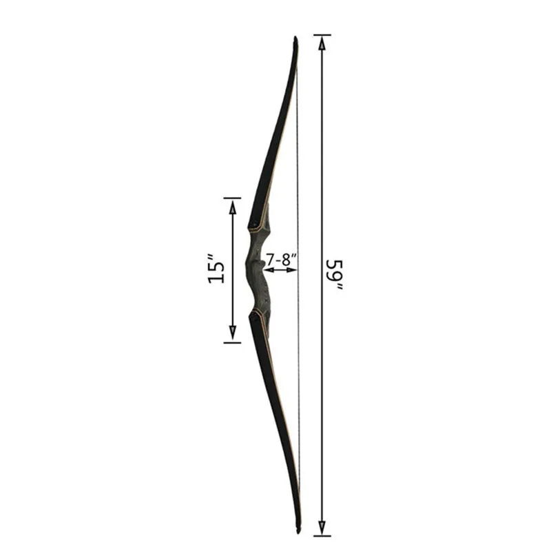 30-60lbs 60inch Archery Recurve Bow Black Takedown Longbow Lamination Right Hand for Outdoor Sports Hunting Shooting Training - view 6