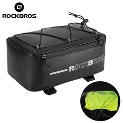 ROCKBROS Bicycle Rear Seat Bag Bicycle Rear Bags Waterproof Cycling Travel Trunk Bag Seat Saddle Bike Reflective Luggage Carrier