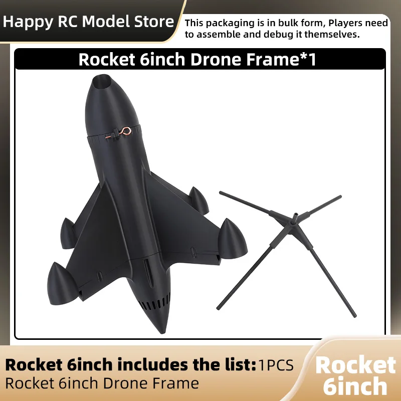 Rocket 6inch FPV Drone Frame Kit Carbon Fiber Racing Quadcopter Freestyle INAV Beatflight F4 F745 H743 Ardupilot Flight Control