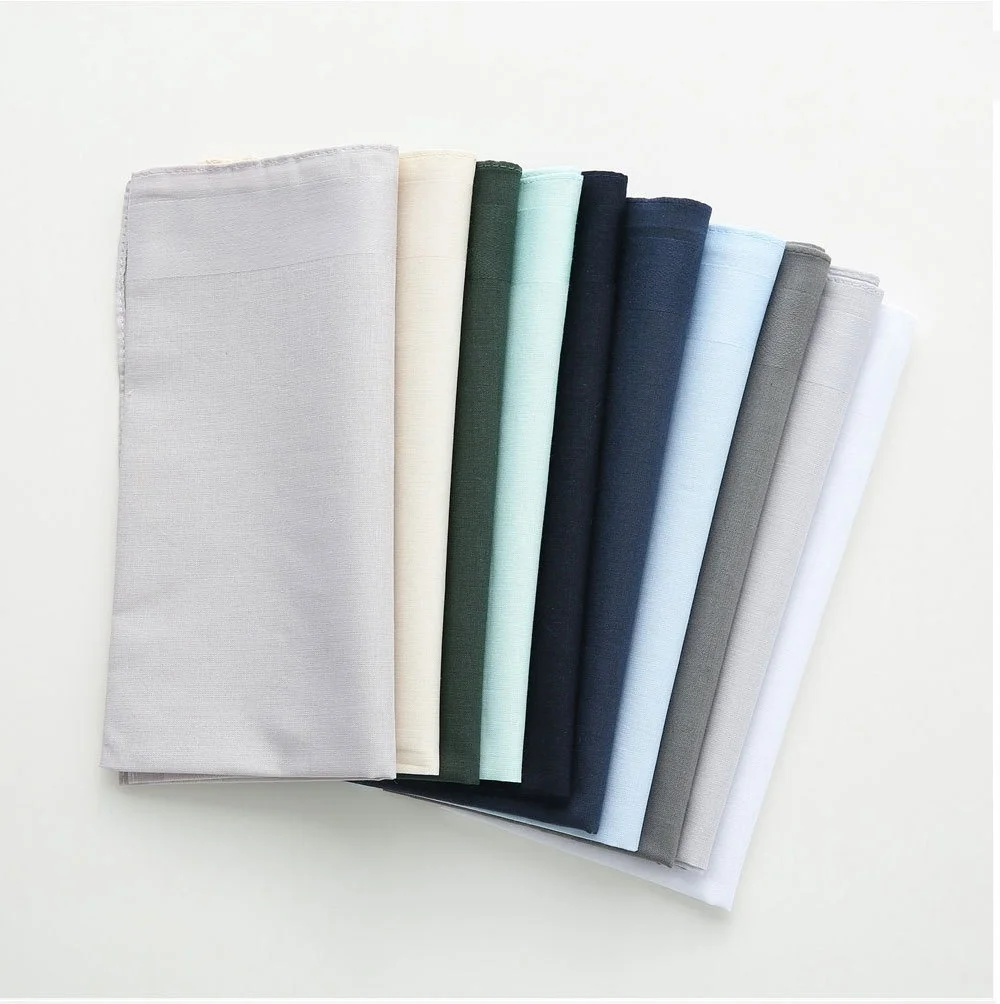12 قطعة من القطن الساتان عادي منشفة مربعة الرجال منديل نقي الراقية رجال الأعمال جيب 40 سنتيمتر تحمل حول لمسح العرق