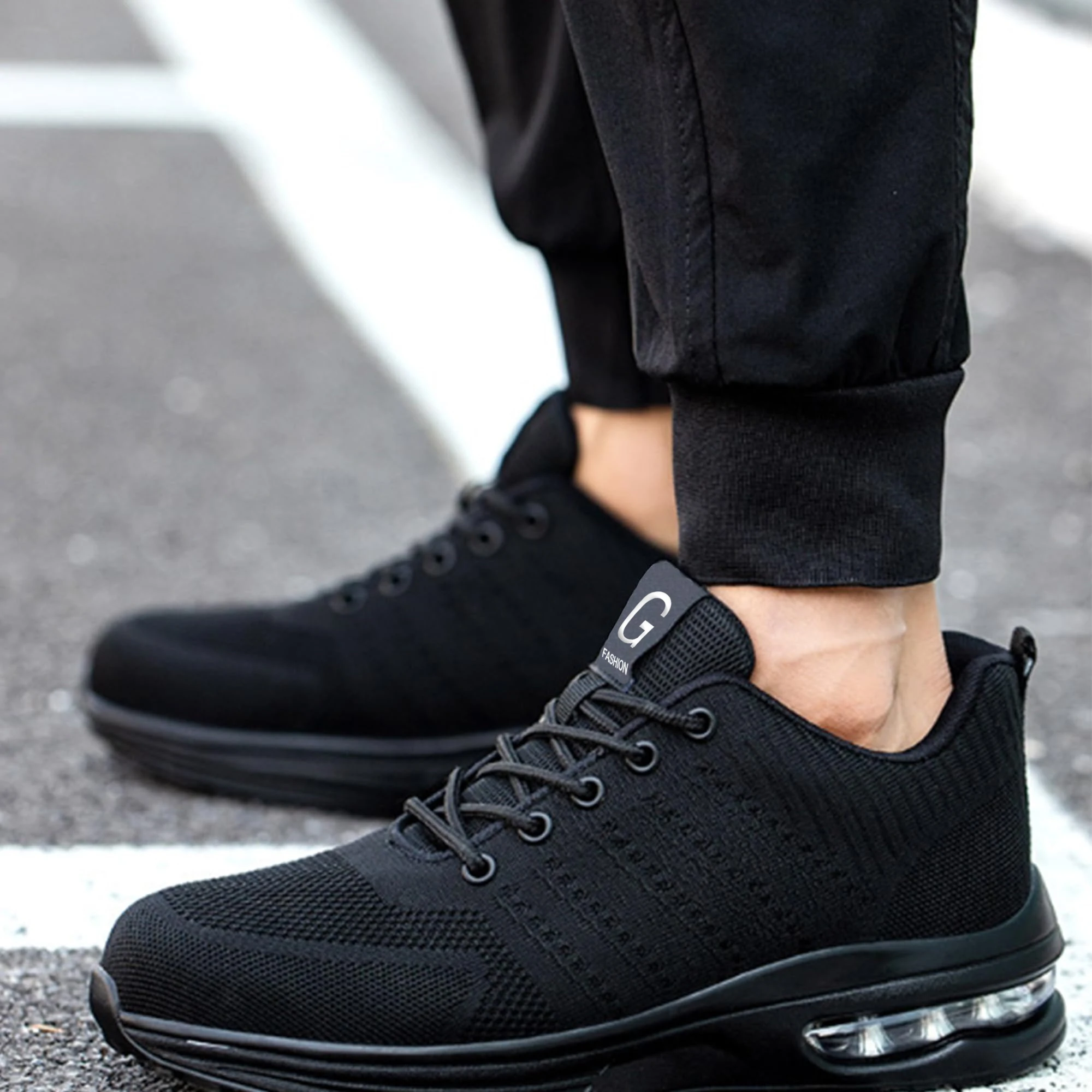 Stahl Kappe Schuhe Sicherheit Schutz Schuhe Air Kissen Arbeit Sicherheits Schuhe Männer Frauen Atmungsaktive Arbeit Sneaker Anti Smash Anti-punktion – Detail 8