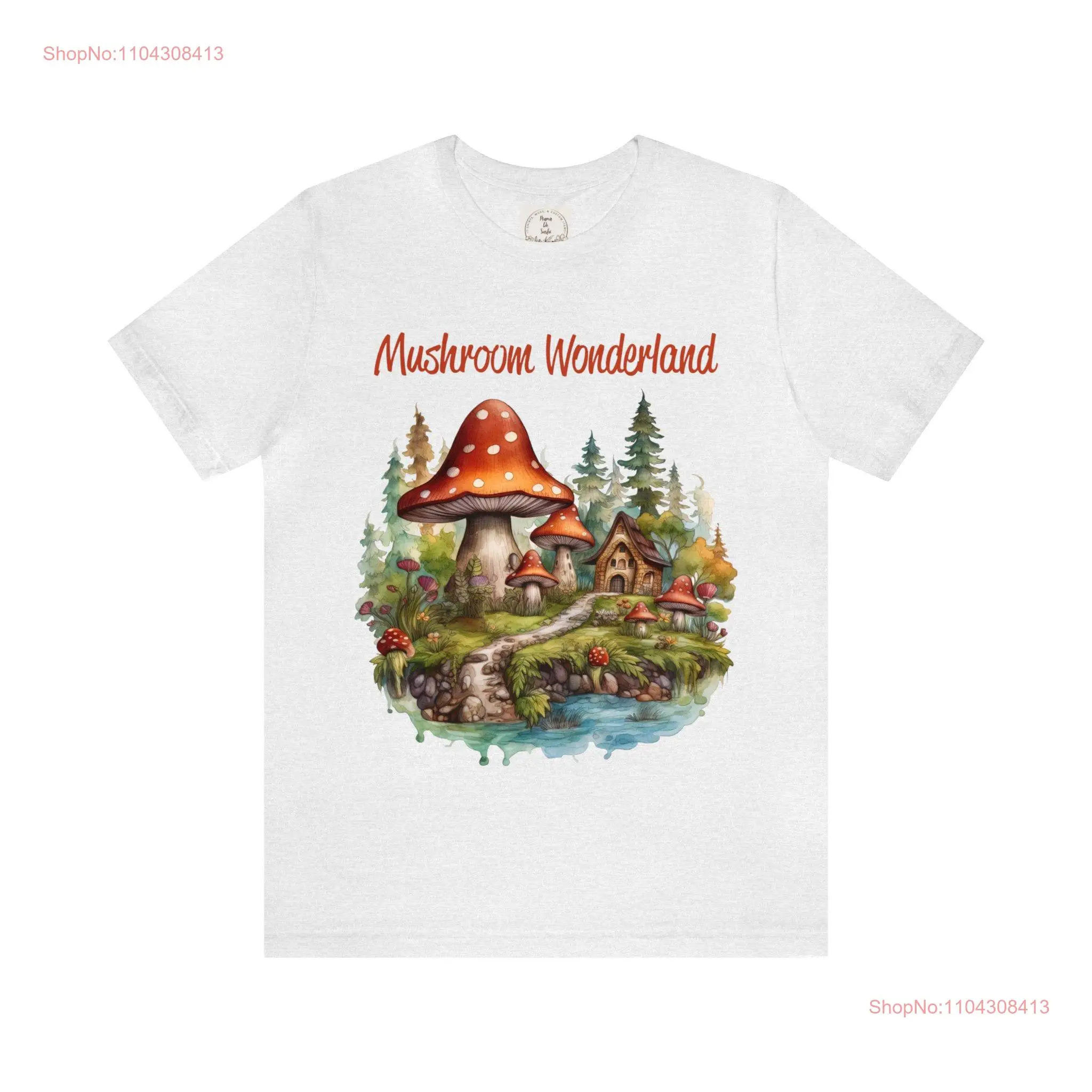 Mushroom Wonderland Plants MamaDeSushi Jersey  T Shirt long or short sleeves