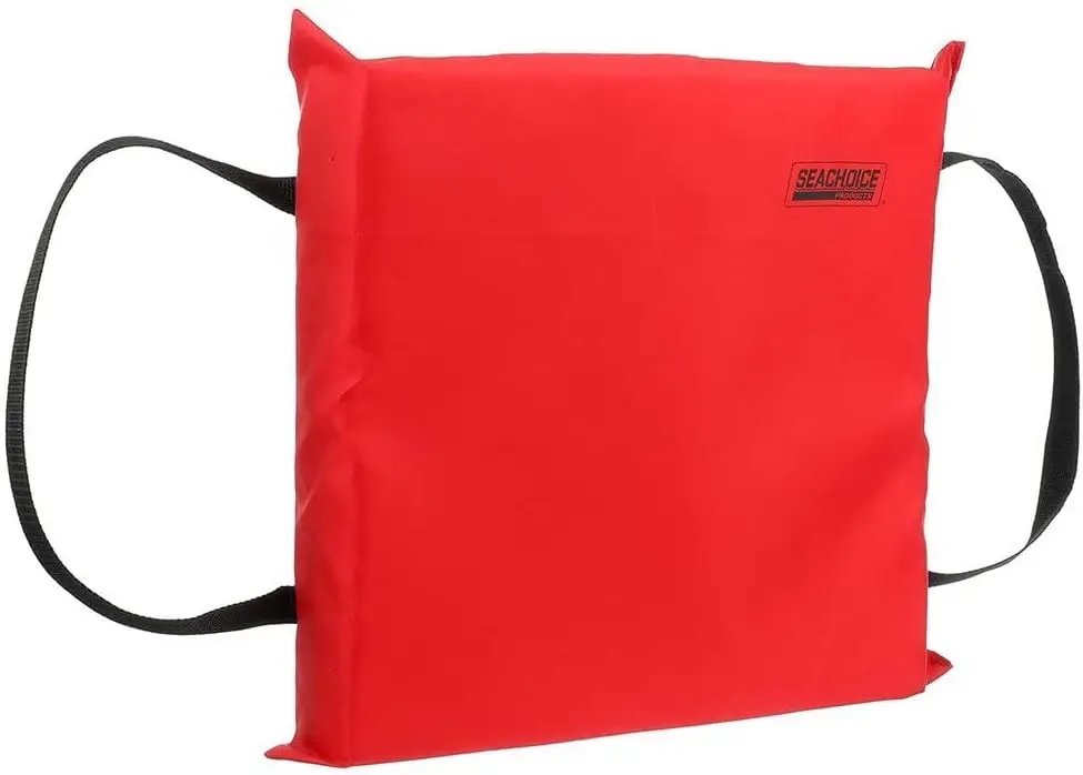 

Marine Foam Flotation Cushion, USCG Approved Type IV Throwable, 15x15 Inch Red Emergency Seat Cushion