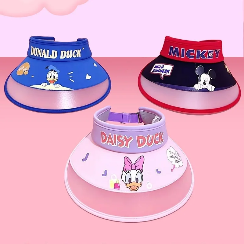 Disney Uv Protection Snow White Children's Hat Cartoon Big Brimmed Shade Hat Cute Empty Hat Sun Hat For Boys And Girls