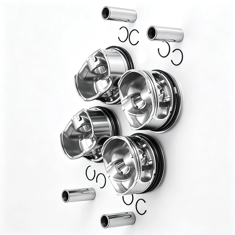 #￥forA2700302017 A2700300024 Piston & Ring Set 4Pcs Aluminum PistonsWrist Pin CirclipsFit 2013-2019 M270 2.0L Turbo Engine Parts