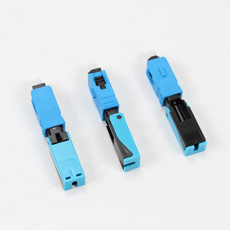 

100PCS Embedded SC UPC Field Assembly Optical Connector FTTH FTTX SC Fiber Fast Connector with Fiber Quick Connector