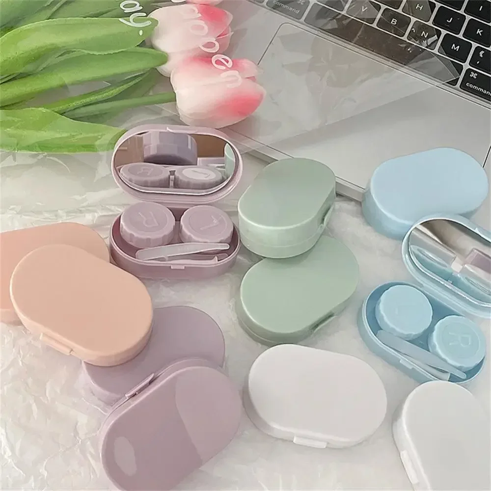 

Simple Pocket Mini Contact Lens Case Travel Kit Easy Carry Lenses Box Student Portable Travel Accessories